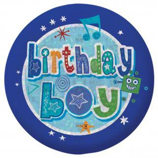 BIRTHDAY BADGE - BIRTHDAY BOY - 5.5CM