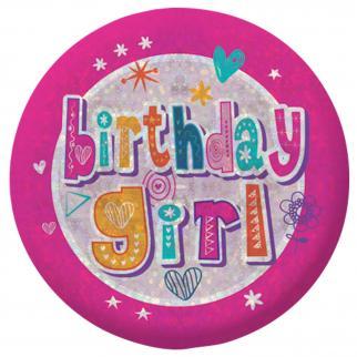BIRTHDAY BADGE - BIRTHDAY GIRL - 5.5CM