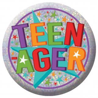 BIRTHDAY BADGE - TEENAGER - 5.5CM-BADGE-Partica Party