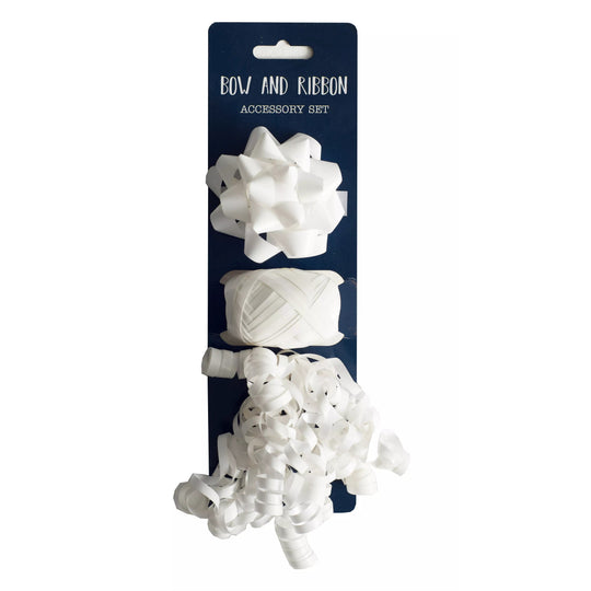 BOW & RIBBON SET - WHITE