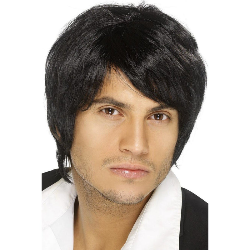 BOY BAND WIG - BLACK-THEMED WIGS-Partica Party
