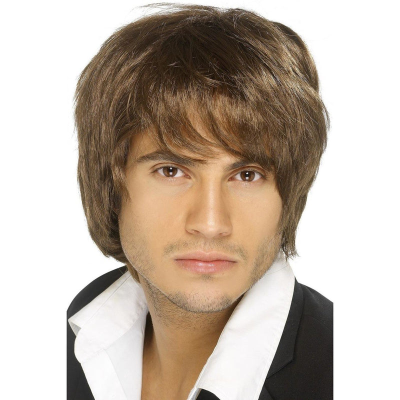 BOY BAND WIG - BROWN-THEMED WIGS-Partica Party