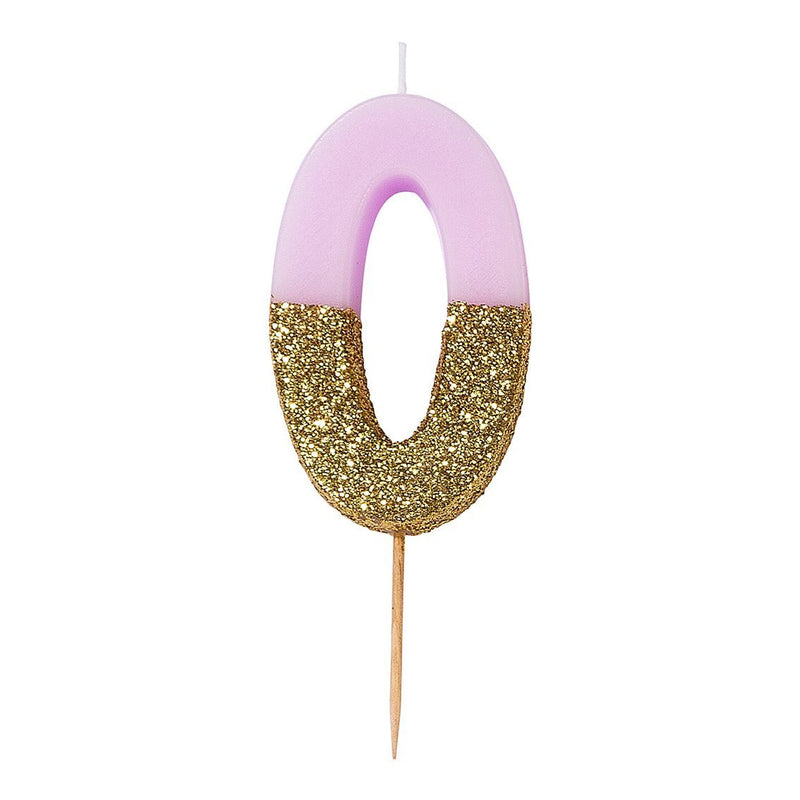 CANDLE - 0 - PINK-CANDLE-Partica Party