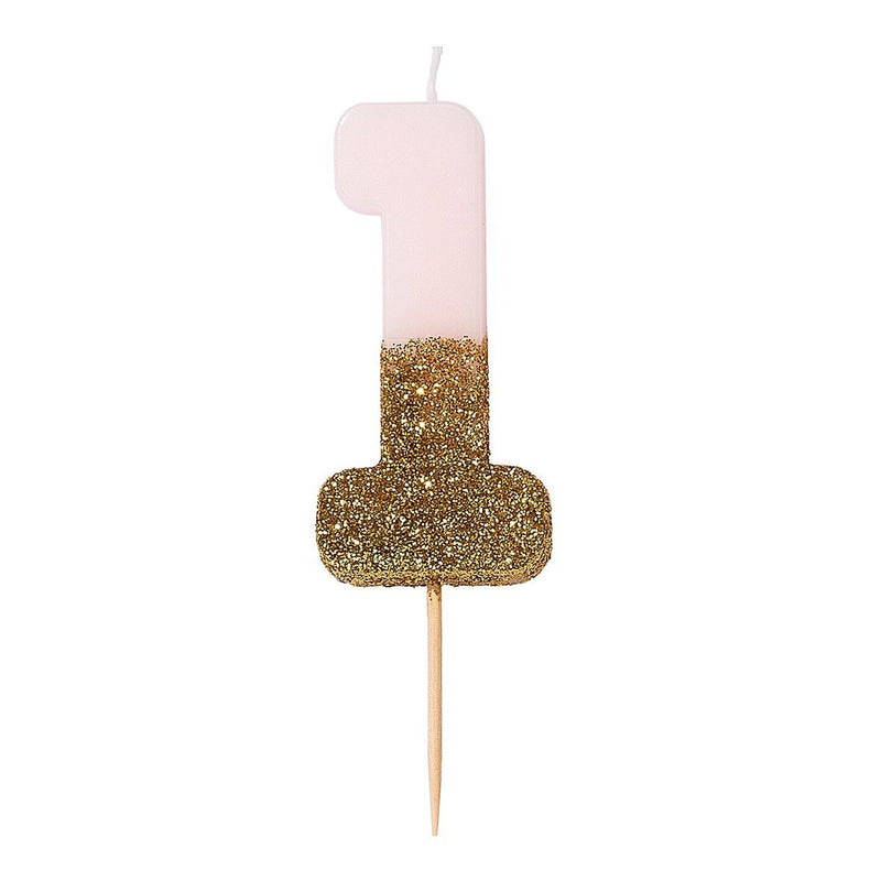 CANDLE - 1 - PINK-CANDLE-Partica Party