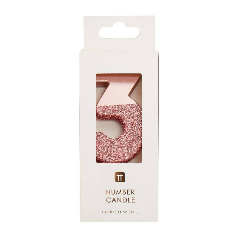 CANDLE - 3 - ROSE GOLD-CANDLE-Partica Party