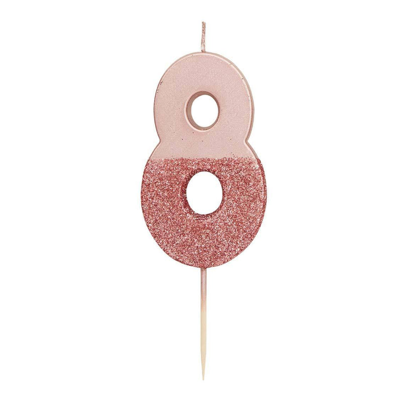 CANDLE - 8 - ROSE GOLD-CANDLE-Partica Party