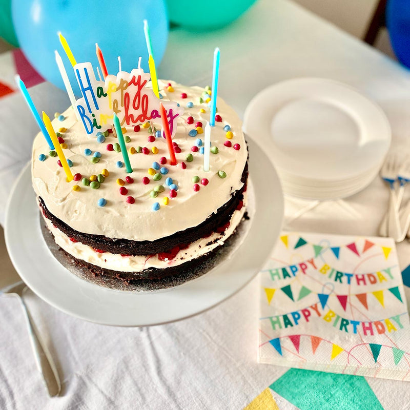 CANDLE - HAPPY BIRTHDAY - RAINBOW-CANDLE-Partica Party