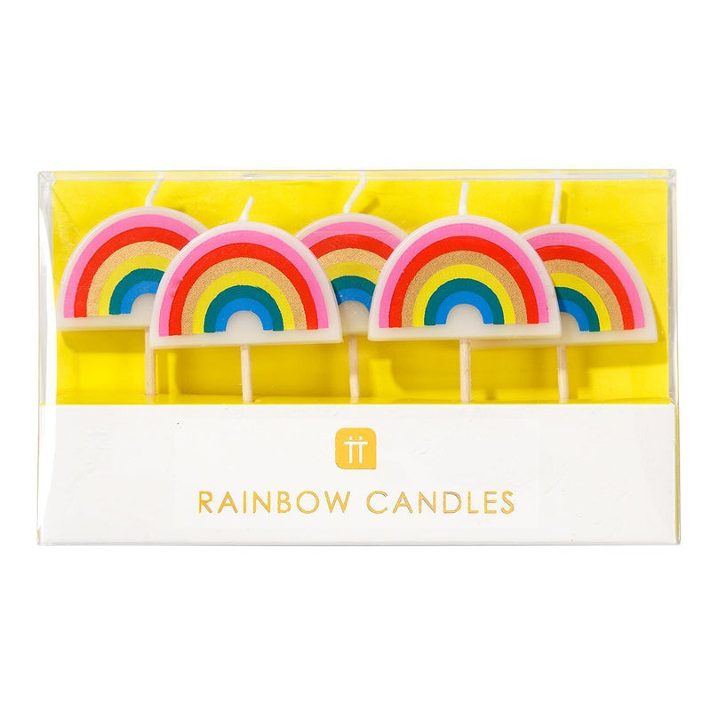 CANDLES - RAINBOW - PACK OF 5-CANDLE-Partica Party
