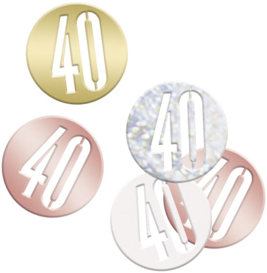 CONFETTI - 40th - ROSE GOLD