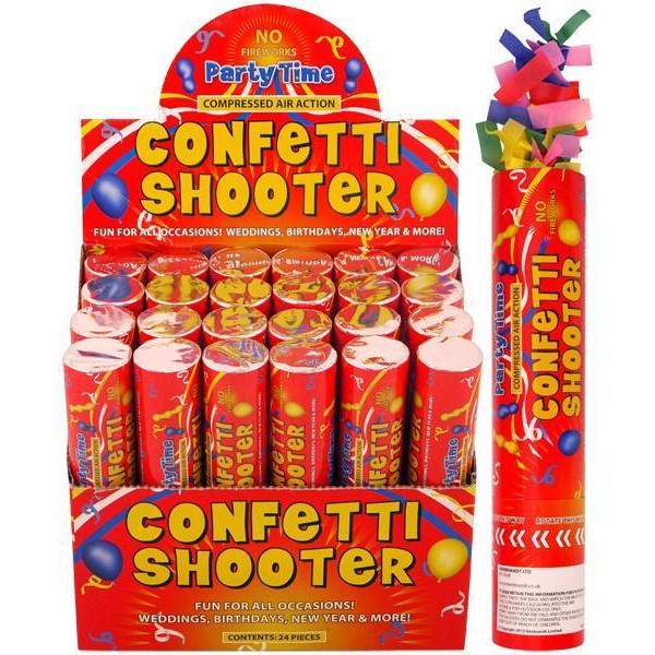 CONFETTI SHOOTER - RAINBOW PAPER - 20CM-Confetti SHooter-Partica Party
