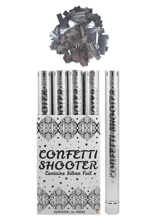 CONFETTI SHOOTER - SILVER FOIL - 50CM-Confetti SHooter-Partica Party