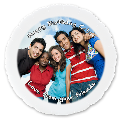 CUSTOM 22" PHOTO BALLOON - IMAGE AND TEXT