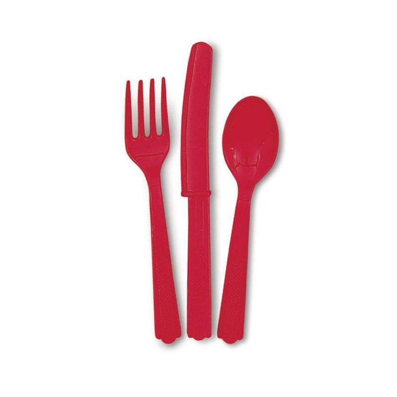 CUTLERY - RUBY RED-Cutlery-Partica Party