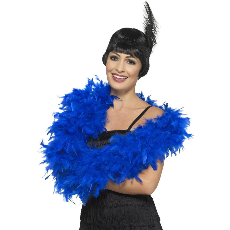 DELUXE FEATHER BOA - BLUE-1920-Partica Party