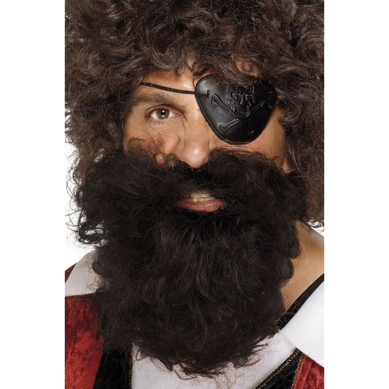 DELUXE PIRATE BEARD - BROWN-BEARDS & MOUSTASHES-Partica Party