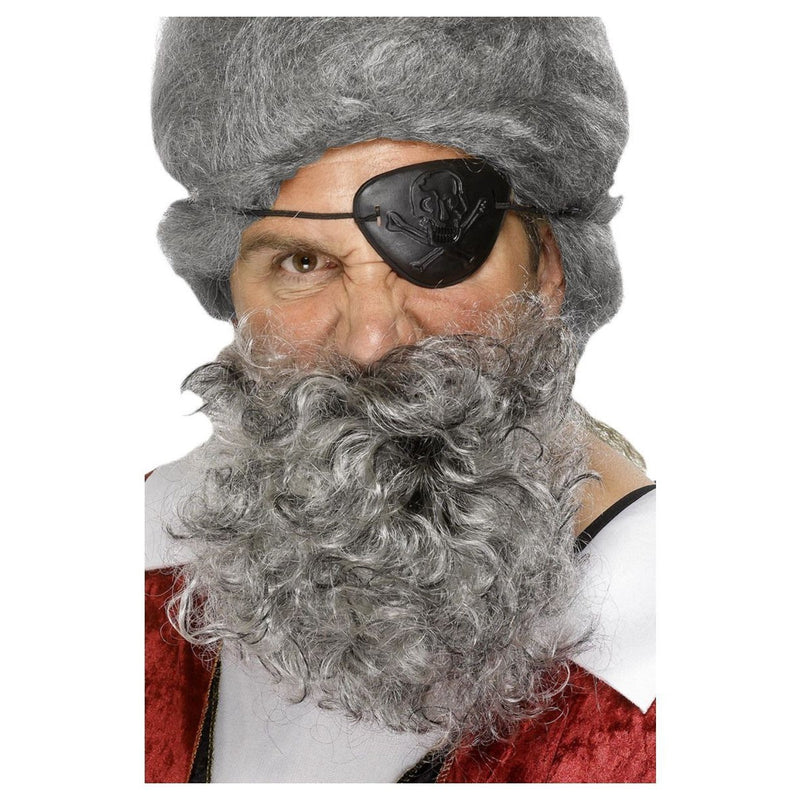 DELUXE PIRATE BEARD - GREY-BEARDS & MOUSTASHES-Partica Party