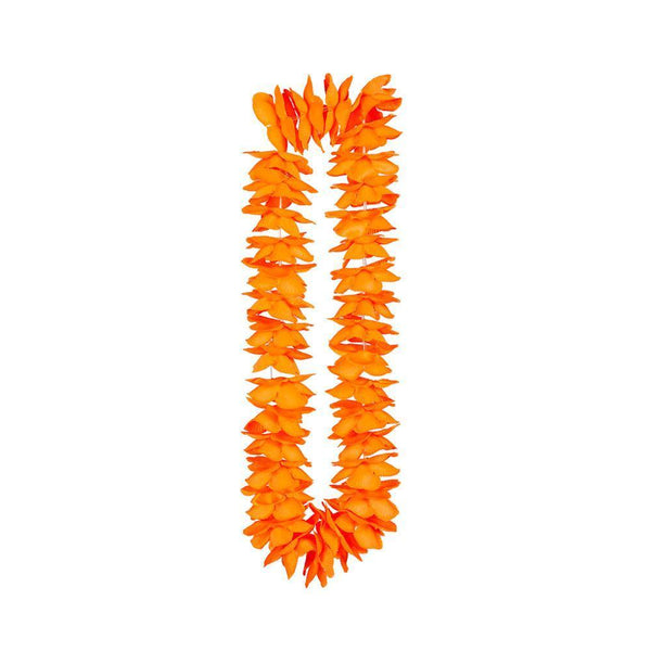 DELUXE SATIN LEI - ORANGE-Hawaiian-Partica Party