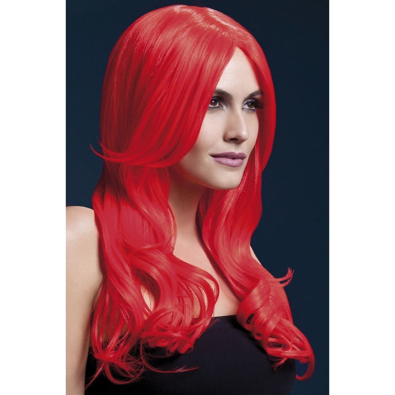 FEVER WIG - KHLOE - NEON RED-WIGS-Partica Party