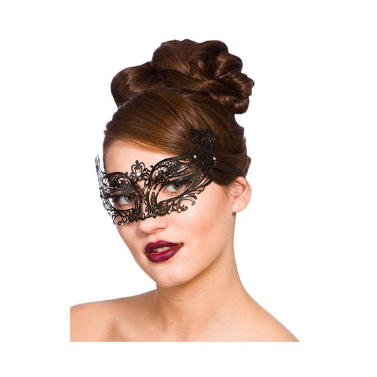 FILIGREE METAL EYE MASK - BLACK