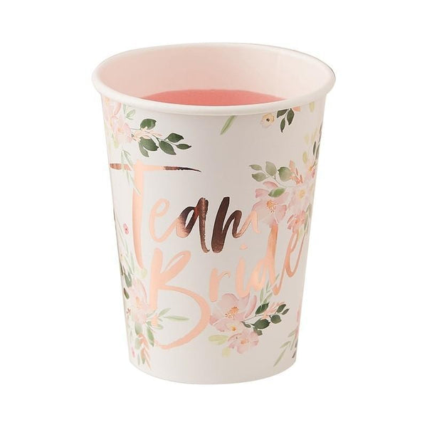 FLORAL HEN PARTY - TEAM BRIDE CUPS-CUPS-Partica Party