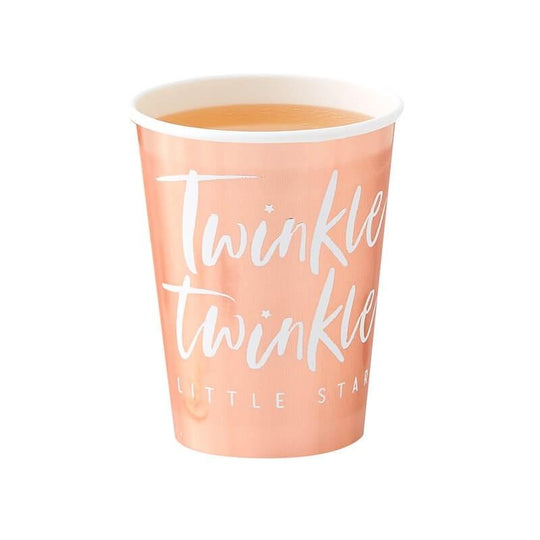 PAPER CUPS - TWINKLE TWINKLE - ROSE GOLD