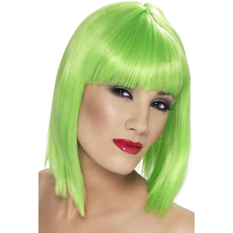 GLAM WIG - NEON GREEN-glamour wig-Partica Party