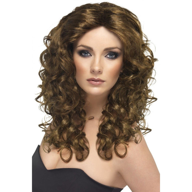 GLAMOUR WIG - BROWN-glamour wig-Partica Party
