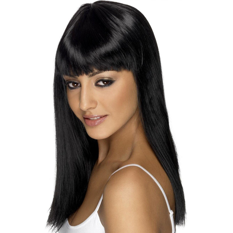 GLAMOURAMA WIG - BLACK-glamour wig-Partica Party