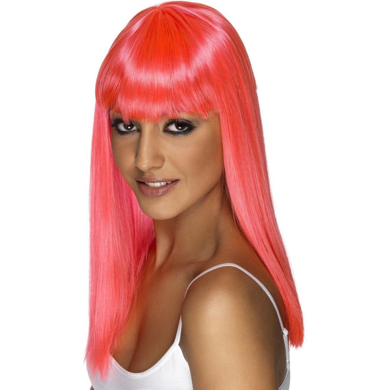 GLAMOURAMA WIG - NEON PINK-glamour wig-Partica Party