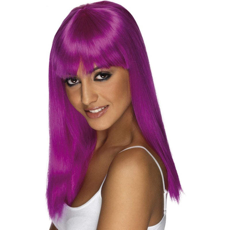 GLAMOURAMA WIG - NEON PURPLE-glamour wig-Partica Party