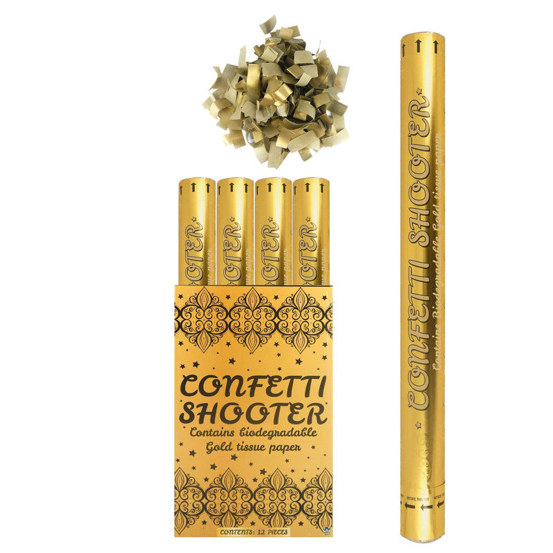 GOLD PAPER CONFETTI SHOOTER - 80CM-Confetti SHooter-Partica Party