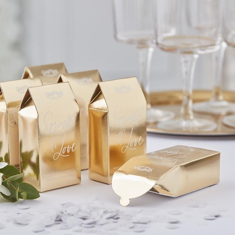 GOLD WEDDING - GOLD BIO DEGRADABLE CONFETTI BOXES-MISC-Partica Party