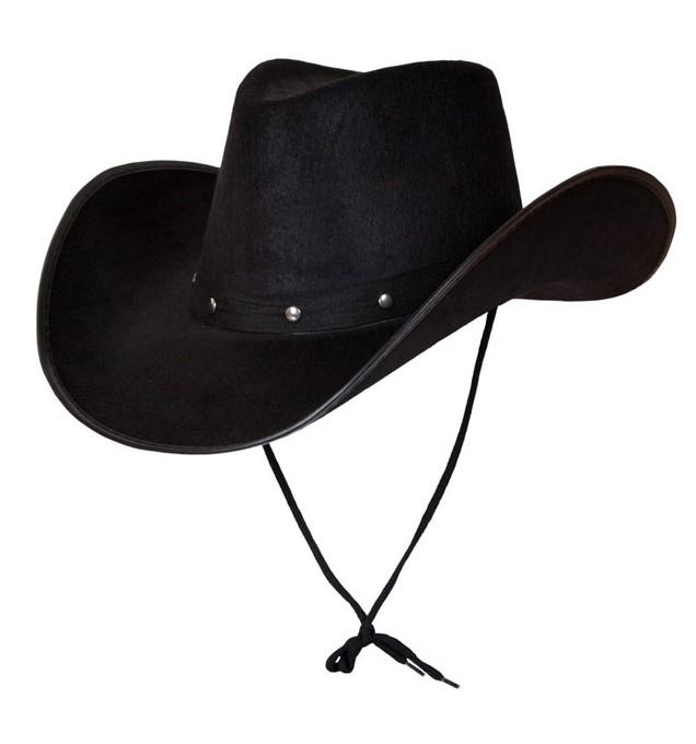 HAT - TEXAN COWBOY - BLACK-Hat-Partica Party