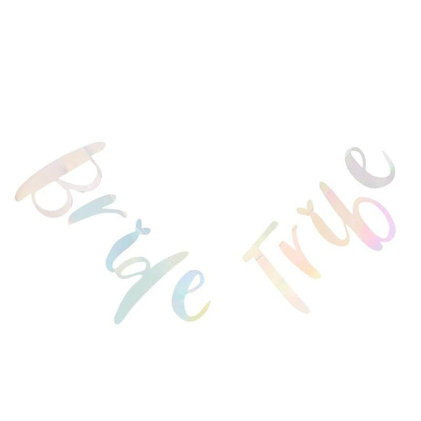 HEN PARTY - BRIDE TRIBE BUNTING - IRIDESCENT-BANNER-Partica Party