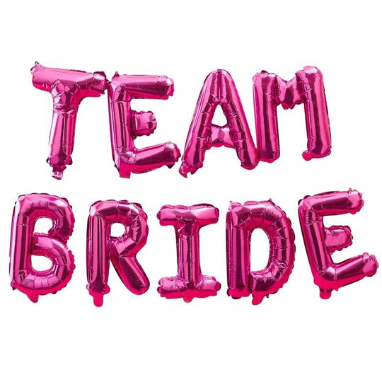 BALLOON BUNTING - TEAM BRIDE - HOT PINK