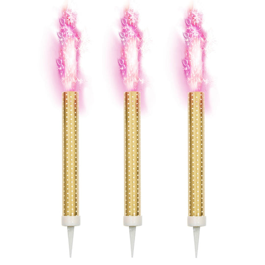 ICE FOUNTAINS - PINK FLAME - PACK OF 3