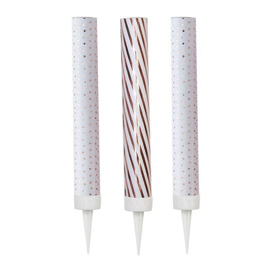 ICE FOUNTAINS - ROSE GOLD STRIPEY - PACK OF 3