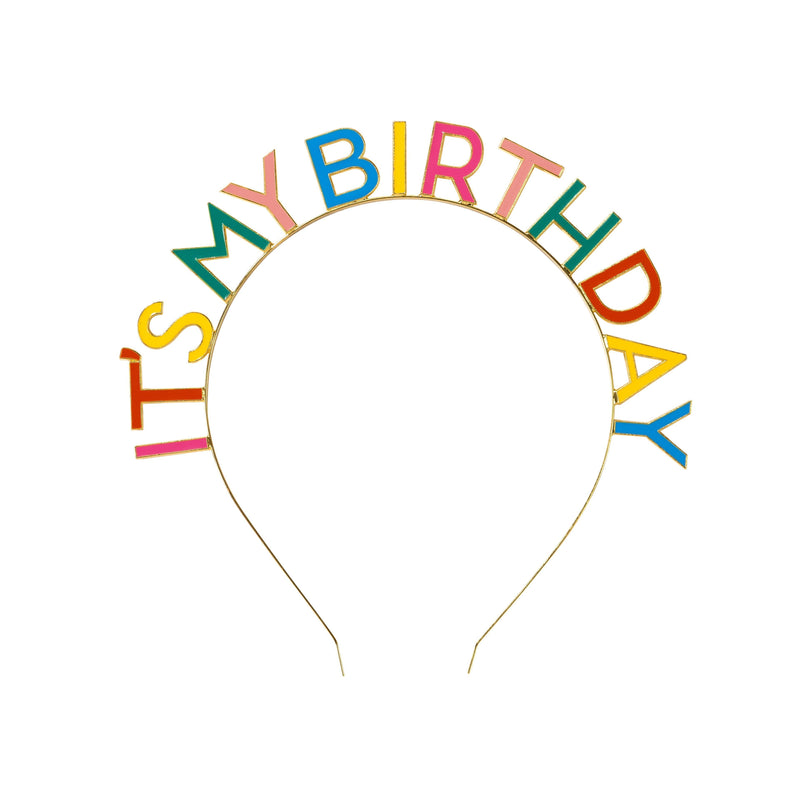 IT'S MY BIRTHDAY - RAINBOW METAL HEADBAND-HEADBAND-Partica Party