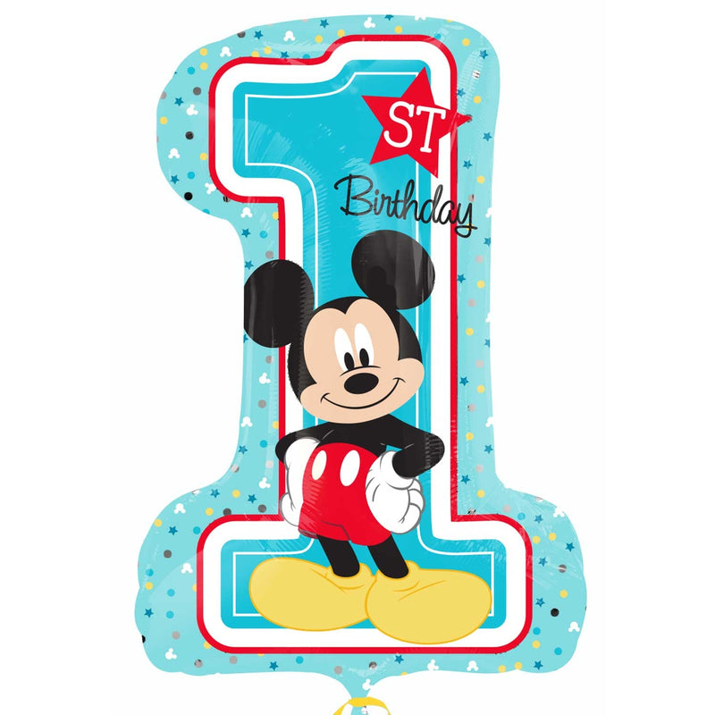JUMBO FOIL - 1ST BIRTHDAY - MICKEY MOUSE-MICKEY & MINNIE MOUSE BALLOONS-Partica Party