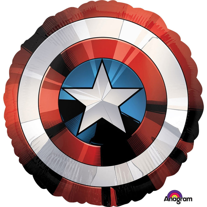 JUMBO FOIL - CAPTAIN AMERICA SHEILD-Avengers Balloons-Partica Party