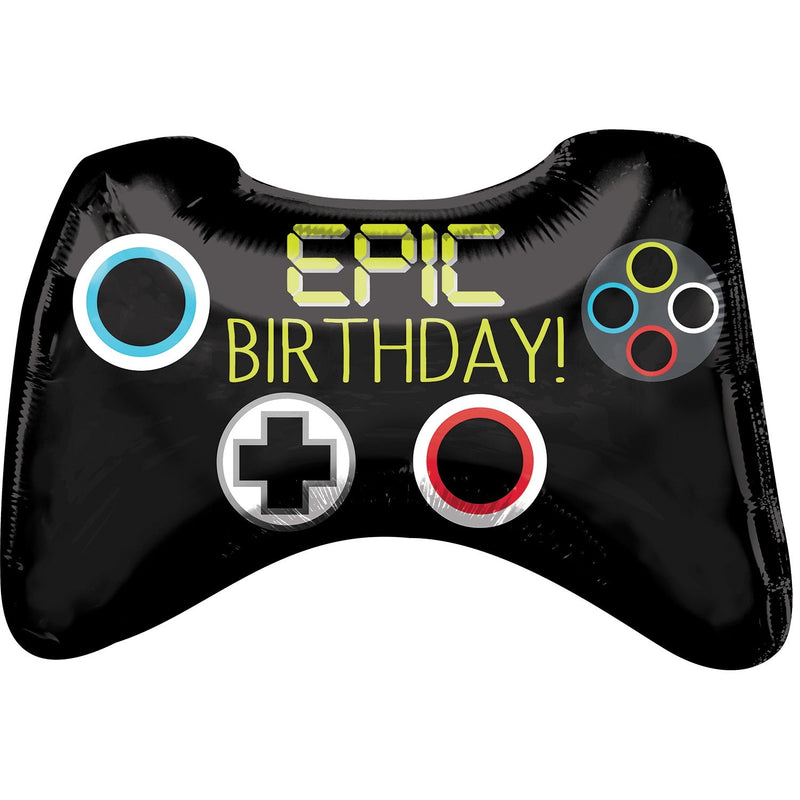 JUMBO FOIL - EPIC BIRTHDAY - CONTROLLER-Game Balloons-Partica Party