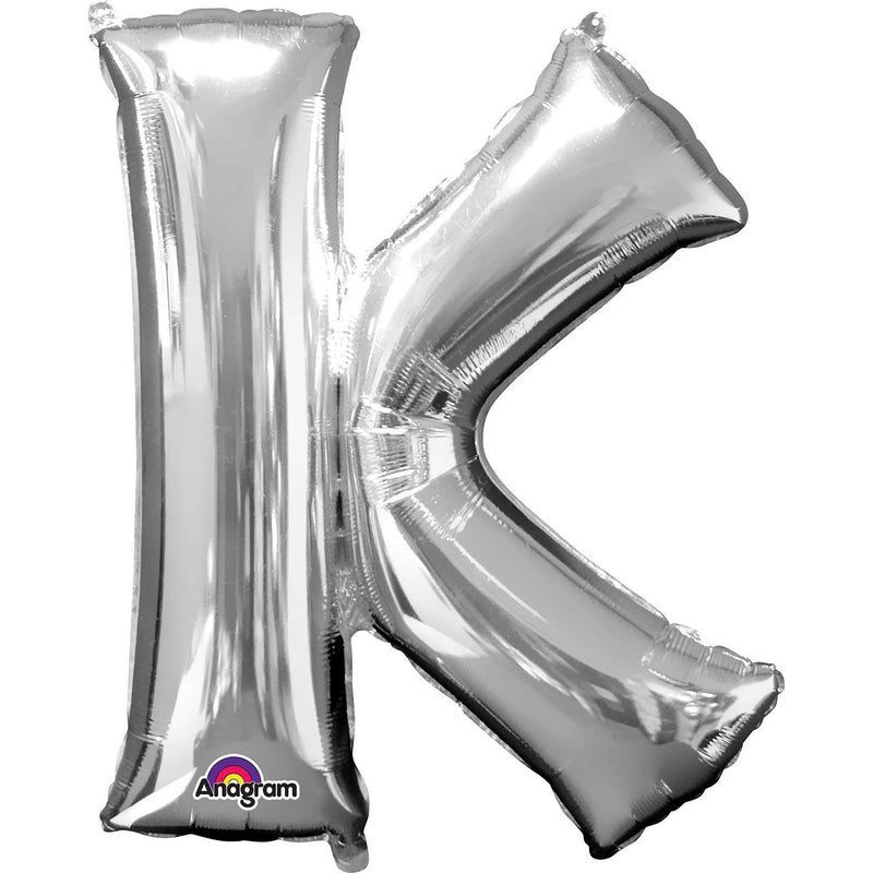 JUMBO LETTER - K - SILVER-JUMBO LETTER-Partica Party