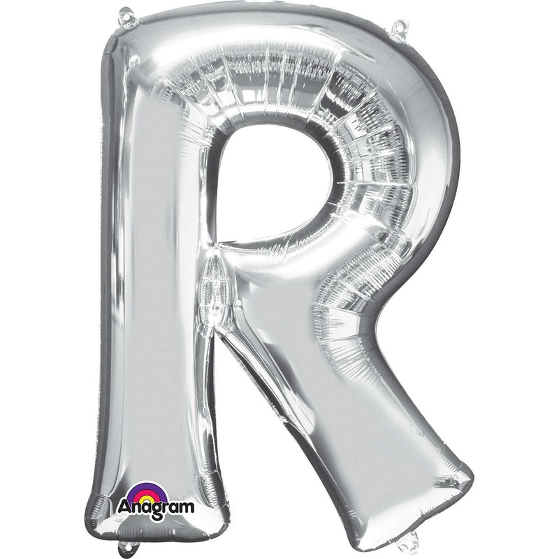 JUMBO LETTER - R - SILVER-JUMBO LETTER-Partica Party