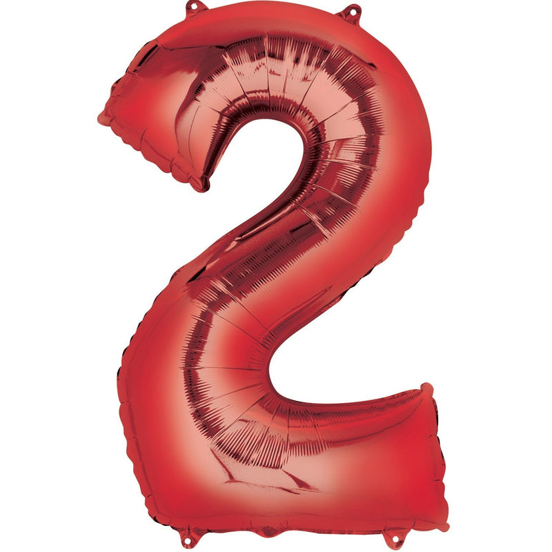 JUMBO NUMBER - 2 - RED-JUMBO NUMBER-Partica Party