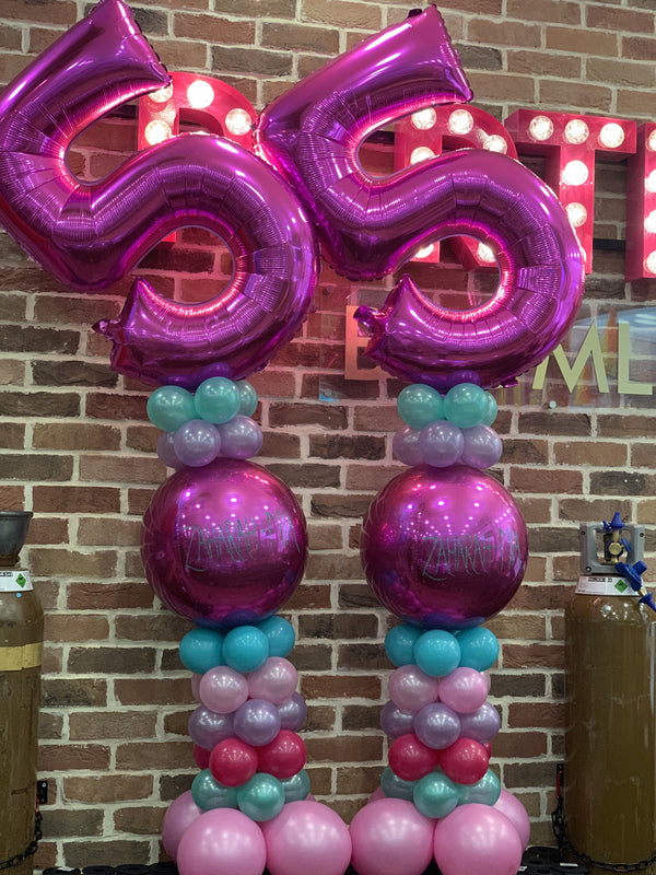 JUMBO NUMBER - 5 - PINK-JUMBO NUMBER-Partica Party