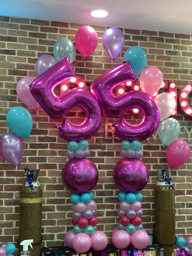 JUMBO NUMBER - 5 - PINK-JUMBO NUMBER-Partica Party