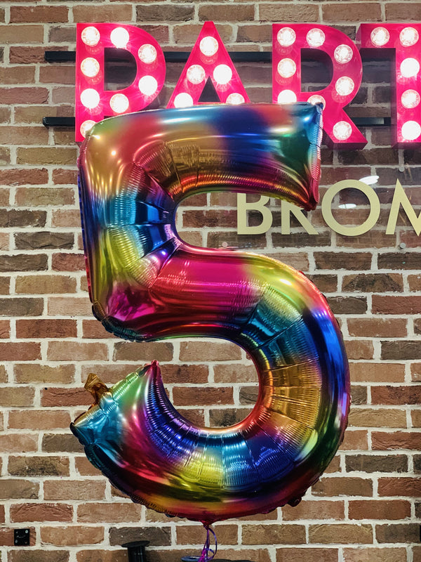 JUMBO NUMBER - 5 - RAINBOW-JUMBO NUMBER-Partica Party