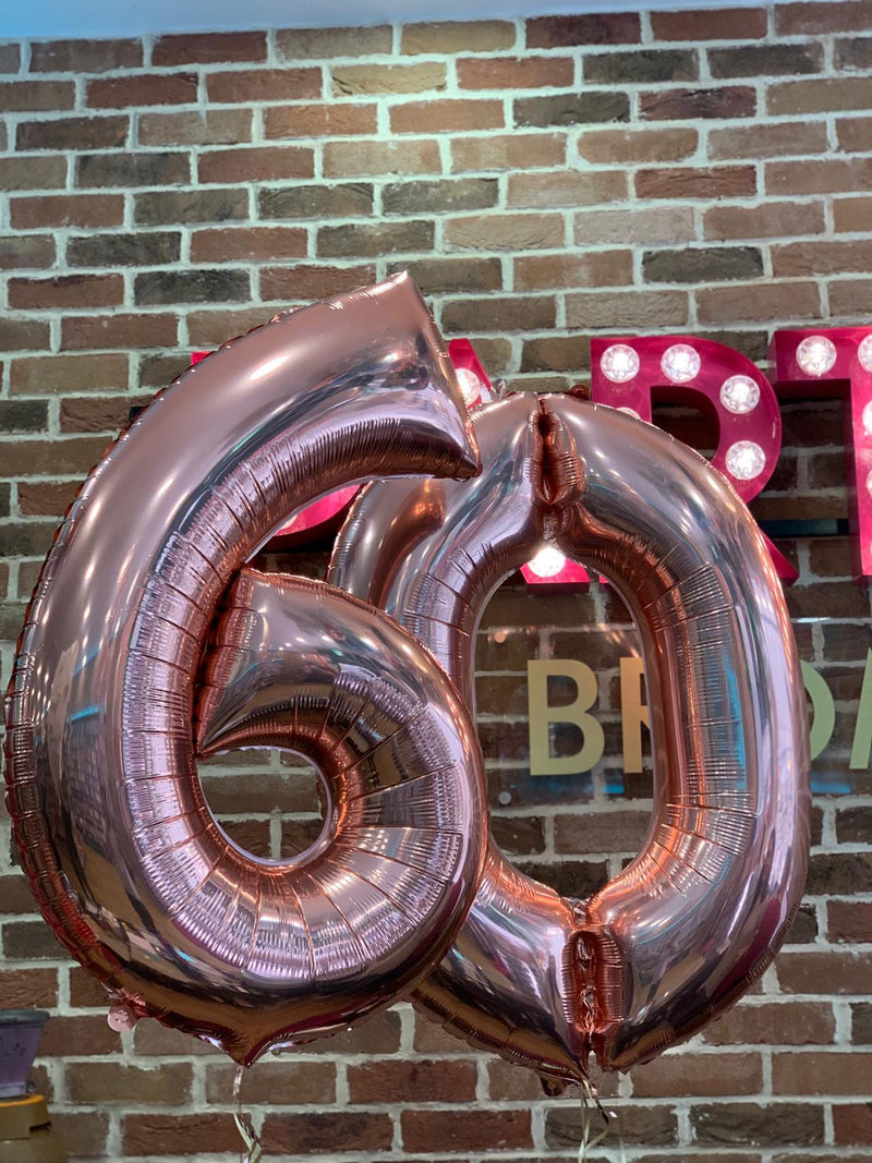 JUMBO NUMBER - 6 - ROSE GOLD-JUMBO NUMBER-Partica Party