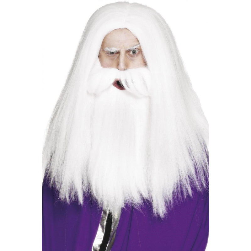 MAGICIAN SET - WHITE-THEMED WIGS-Partica Party