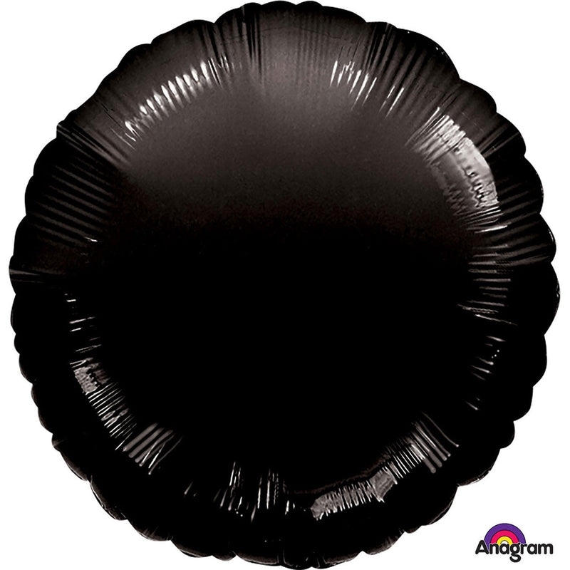 METALLIC - CIRCLE - BLACK-FOIL SHAPE-Partica Party